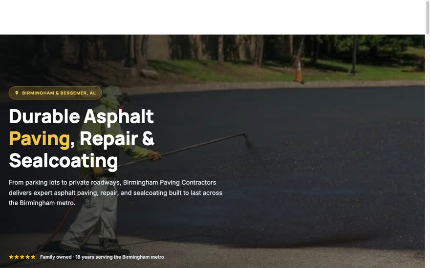 Birmingham Asphalt Paving homepage