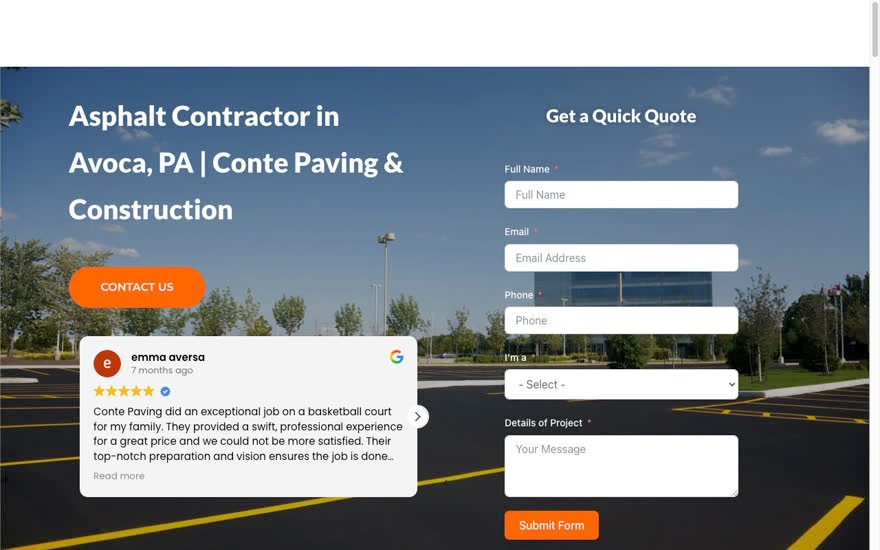 Conte Pave homepage