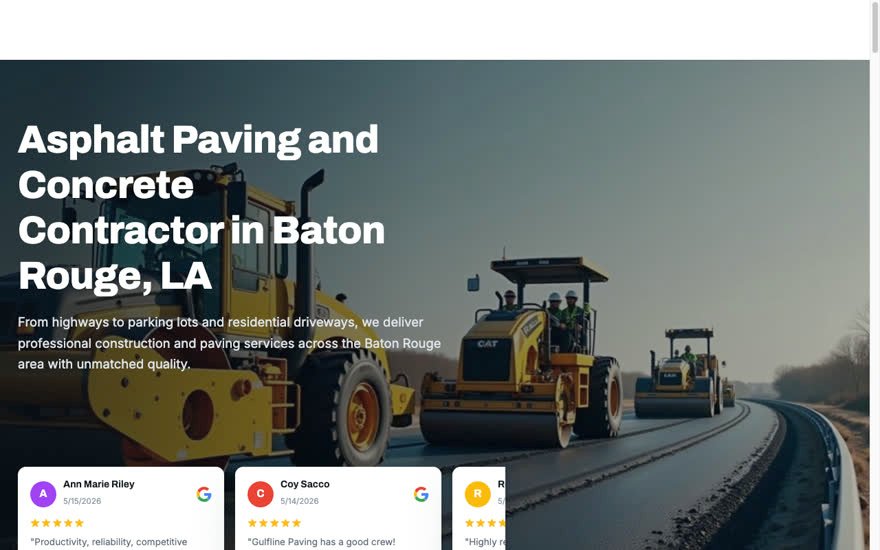 Gulfline Paving homepage